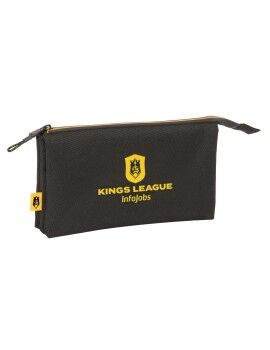 Malas para tudo triplas Kings League Preto 22 x 12 x 3 cm