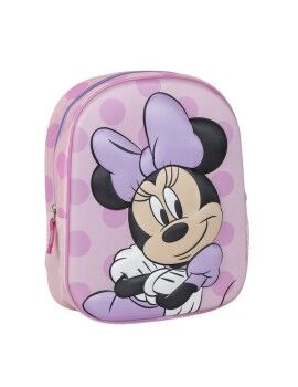 Mochila Escolar Minnie Mouse Cor de Rosa 25 x 31 x 10 cm