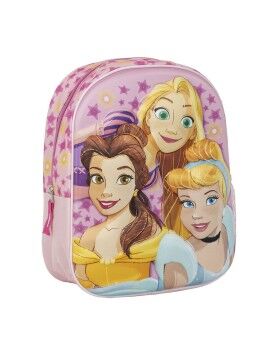 Mochila Escolar Disney Princess Cor de Rosa 25 x 31 x 10 cm