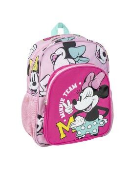 Mochila Escolar Minnie Mouse Fúcsia 31 x 12 x 38 cm