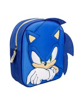 Mochila Escolar Sonic Azul 22 x 27 x 10 cm