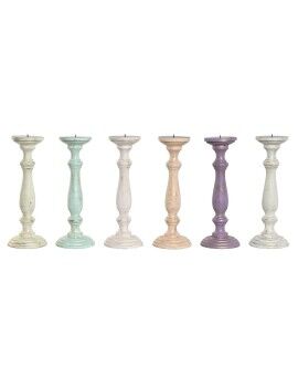 Candelabro Home ESPRIT Metal Madeira de mangueira Shabby Chic 12 x 12 x 34 cm