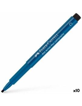 Rotuladores Faber-Castell Pitt Artist Pen C Caligrafia Azul escuro (10 Unidades)