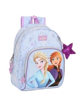 Mochila Escolar Frozen Believe Lilás 28 x 34 x 10 cm