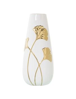 Vaso Alexandra House Living Branco Dourado Cerâmica Bloemen 16 x 17 x 33 cm