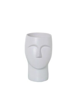 Vaso Alexandra House Living Branco Cerâmica Face 12 x 12 x 22 cm