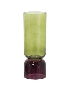 Vaso Alexandra House Living Verde Cristal 11 x 11 x 32 cm