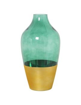 Vaso Alexandra House Living Verde Dourado Cristal 17 x 17 x 32 cm