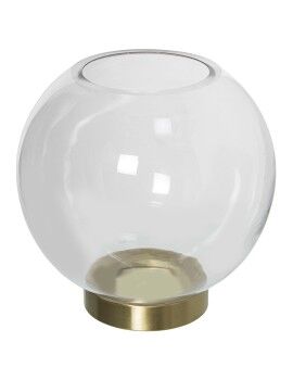 Vaso Alexandra House Living Transparente Dourado Cristal 20 x 22 cm 18 x 18 x 20 cm