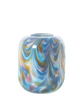 Vaso Alexandra House Living Azul Branco Cristal 18 x 18 x 20 cm