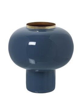 Vaso Alexandra House Living Azul Dourado Metal 18 x 18 x 19 cm