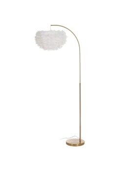 Lámpara de Pie Blanco Dorado Metal Plumas 60 W 220-240 V 68 x 40 x 175 cm