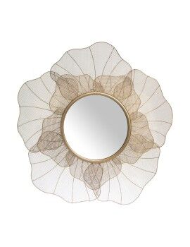 Espelho de parede Alexandra House Living Dourado Metal Flor 5 x 63 x 63 cm