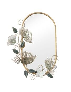 Espejo de pared Alexandra House Living Dorado Metal Flor 7 x 49 x 72 cm