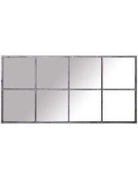 Espejo de pared Alexandra House Living Negro Plateado Metal Ventana 8 x 151 x 79 cm