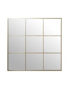 Espejo de pared Alexandra House Living Dorado Metal Ventana 6 x 113 x 113 cm