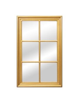 Espejo de pared Alexandra House Living Dorado Madera Ventana 5 x 101 x 65 cm