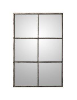 Espejo de pared Alexandra House Living Negro Plateado Metal Ventana 9 x 114 x 79 cm