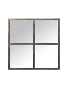 Espelho de parede Alexandra House Living Champagne Metal Janela 7 x 80 x 80 cm