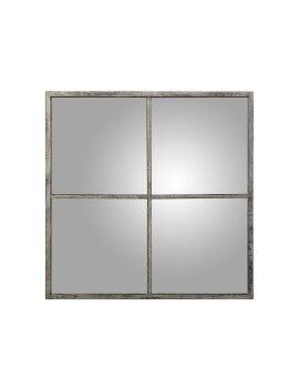 Espejo de pared Alexandra House Living Negro Plateado Metal Ventana 7 x 79 x 80 cm