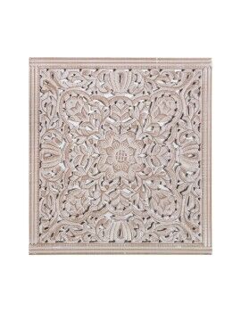 Retablo decorativo Alexandra House Living Natural Madera 5 x 58 x 58 cm