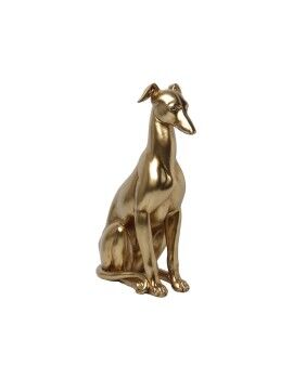 Figura Decorativa Romimex Dourado Resina Cão 20 x 30 x 10 cm