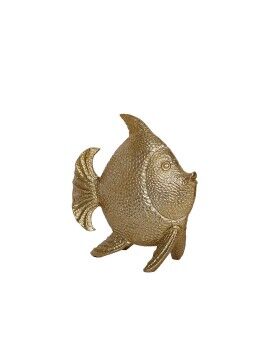 Figura Decorativa Romimex Dourado Resina Peixe 25 x 26 x 12 cm