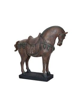 Figura Decorativa Romimex Marrón Resina Caballo 39 x 36 x 16 cm