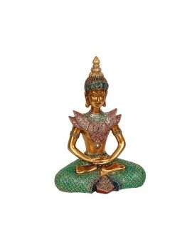 Figura Decorativa Romimex Dourado Resina Buda 21 x 29 x 11 cm