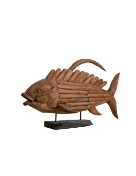 Figura Decorativa Romimex Natural Madeira Peixe 80 x 50 x 20 cm