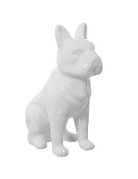 Figura Decorativa Alexandra House Living Blanco Cerámica Perro 14 x 25 x 34 cm