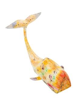 Figura Decorativa Alexandra House Living Amarillo Hierro Ballena 47 x 26 x 29 cm