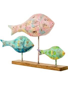 Figura Decorativa Alexandra House Living Multicolor Hierro Peces 83 x 16 x 51 cm