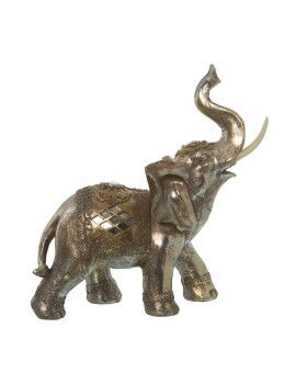 Figura Decorativa Alexandra House Living Dourado Plástico Elefante 18 x 34 x 35 cm