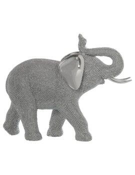 Figura Decorativa Alexandra House Living Plateado Plástico Elefante 13 x 29 x 24 cm