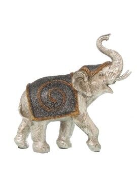 Figura Decorativa Alexandra House Living Plateado Plástico Elefante 12 x 24 x 23 cm