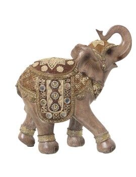 Figura Decorativa Alexandra House Living Cinzento Dourado Plástico Elefante 13 x 25 x 26 cm