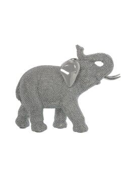 Figura Decorativa Alexandra House Living Plateado Plástico Elefante 11 x 24 x 20 cm