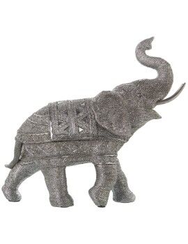 Figura Decorativa Alexandra House Living Plateado Plástico Elefante 18 x 40 x 36 cm