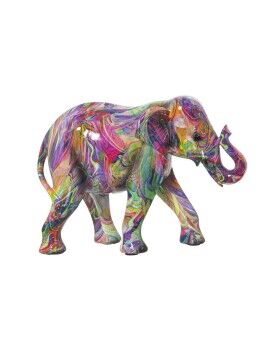 Figura Decorativa Alexandra House Living Multicolor Plástico Elefante Pintura 11 x 18 x 24 cm