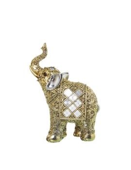 Figura Decorativa Alexandra House Living Dourado Plástico Elefante 10 x 18 x 24 cm Espelhos