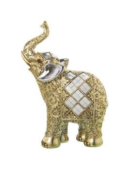 Figura Decorativa Alexandra House Living Dorado Plástico Elefante 13 x 22 x 30 cm Espejos