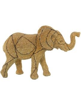 Figura Decorativa Alexandra House Living Dorado Plástico Elefante 11 x 27 x 19 cm