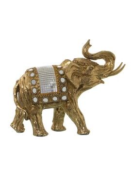 Figura Decorativa Alexandra House Living Dourado Plástico Elefante 11 x 23 x 19 cm