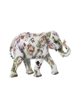 Figura Decorativa Alexandra House Living Multicolor Plástico Elefante 11 x 18 x 24 cm