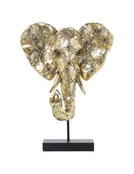 Busto Alexandra House Living Dorado Plástico Elefante 16 x 31 x 39 cm