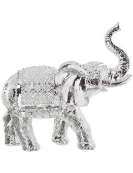 Figura Decorativa Alexandra House Living Prateado Plástico Elefante 11 x 20 x 21 cm