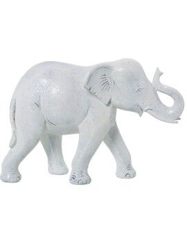 Figura Decorativa Alexandra House Living Blanco Plástico Elefante 14 x 21 x 29 cm