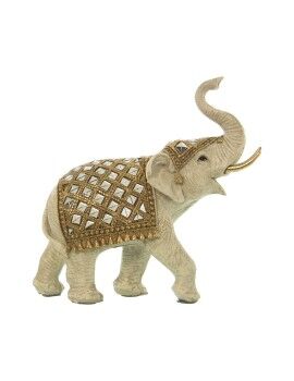 Figura Decorativa Alexandra House Living Branco Plástico Elefante 13 x 26 x 24 cm