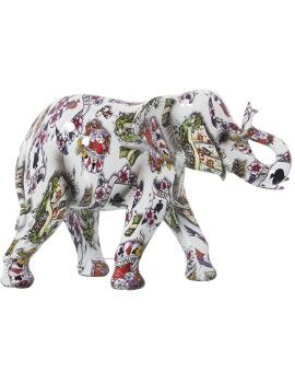 Figura Decorativa Alexandra House Living Multicolor Plástico Elefante 14 x 21 x 29 cm